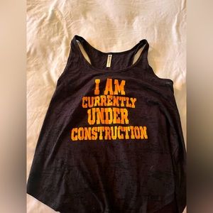 Motivational workout, tank top, large